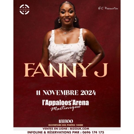 Concert FANNY J - Lundi 11 Novembre 2024 - à L'Appaloos' Arena