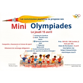 Sortie Paques - Mini Olympiades - Le mercredi 15 avril 2026